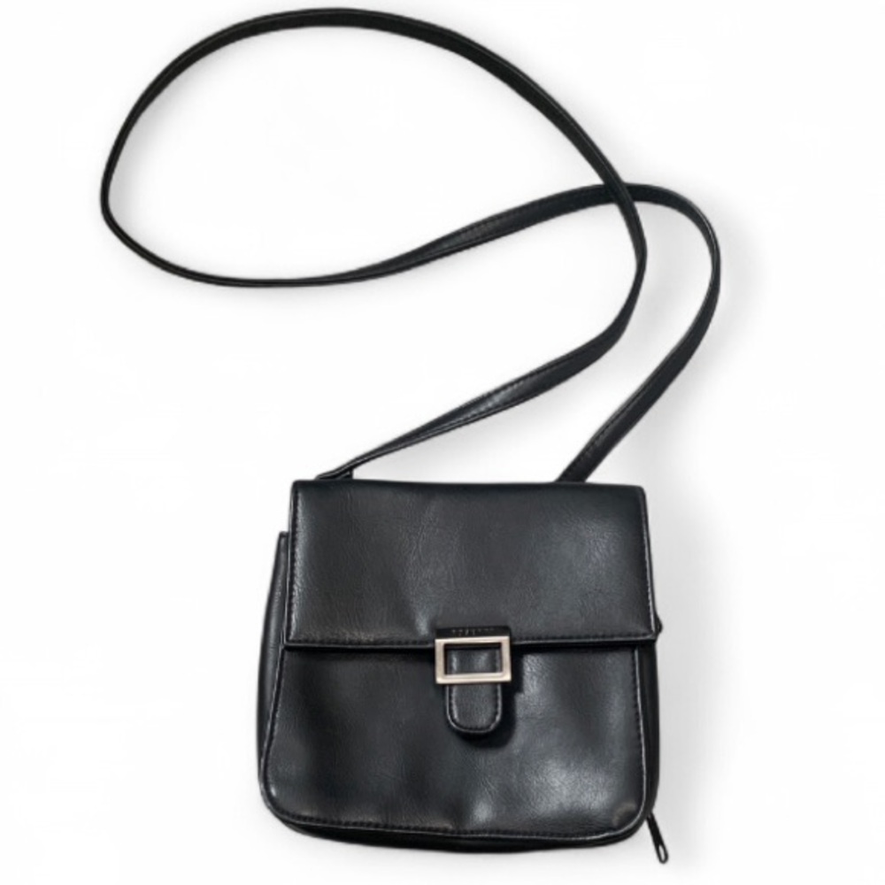 Vintage Rosetti Black Faux Leather Bag